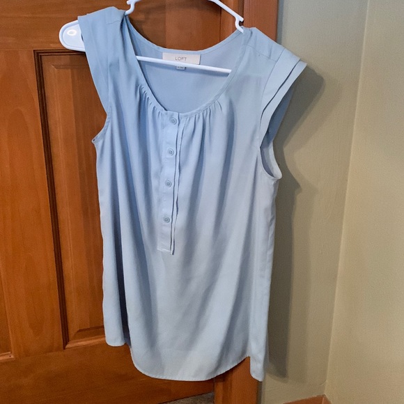 LOFT baby blue blouse - Picture 1 of 4